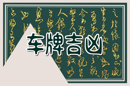 禁忌字母的车牌 选择风水车牌号